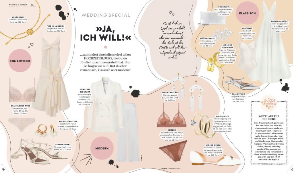 Isabelle Wedel Modejournalistin Hamburg Portfolio Referenz Fashion Magazin Guido Hochzeit Wedding Special