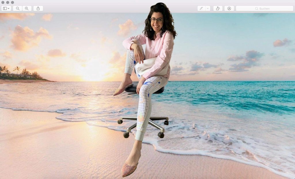 Isabelle Wedel Modejournalistin Portfolio Hamburg Referenz Fashion Styling Editorial Homeoffice Dreamland Beach Retro Leggings